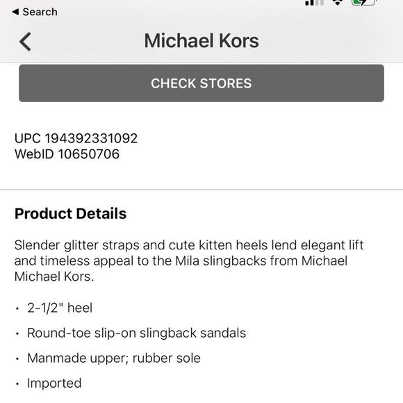 NEW Michael Kors Mila Pixie Pink Fine Glitter Open Toe Kitten Heel Sandal  7.5 - Picture 4 of 4